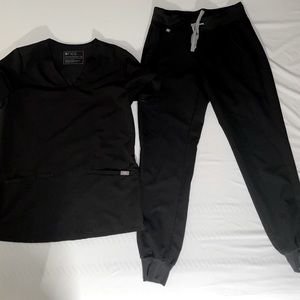Figs XS scrubs set BLACK XS Top/XSP Pants